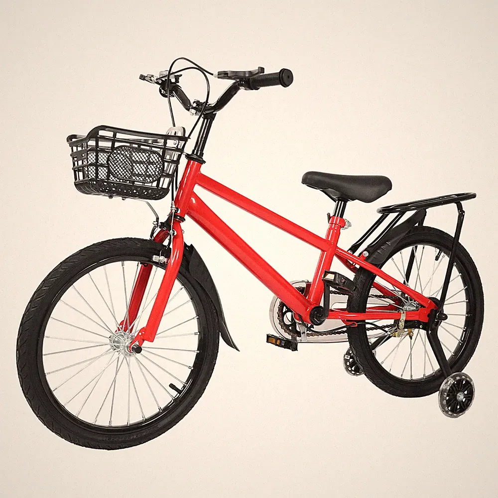 18 Inch Bicycle Kid Bike w/ Training Auxiliary Wheel For 6-8 Years Old Children