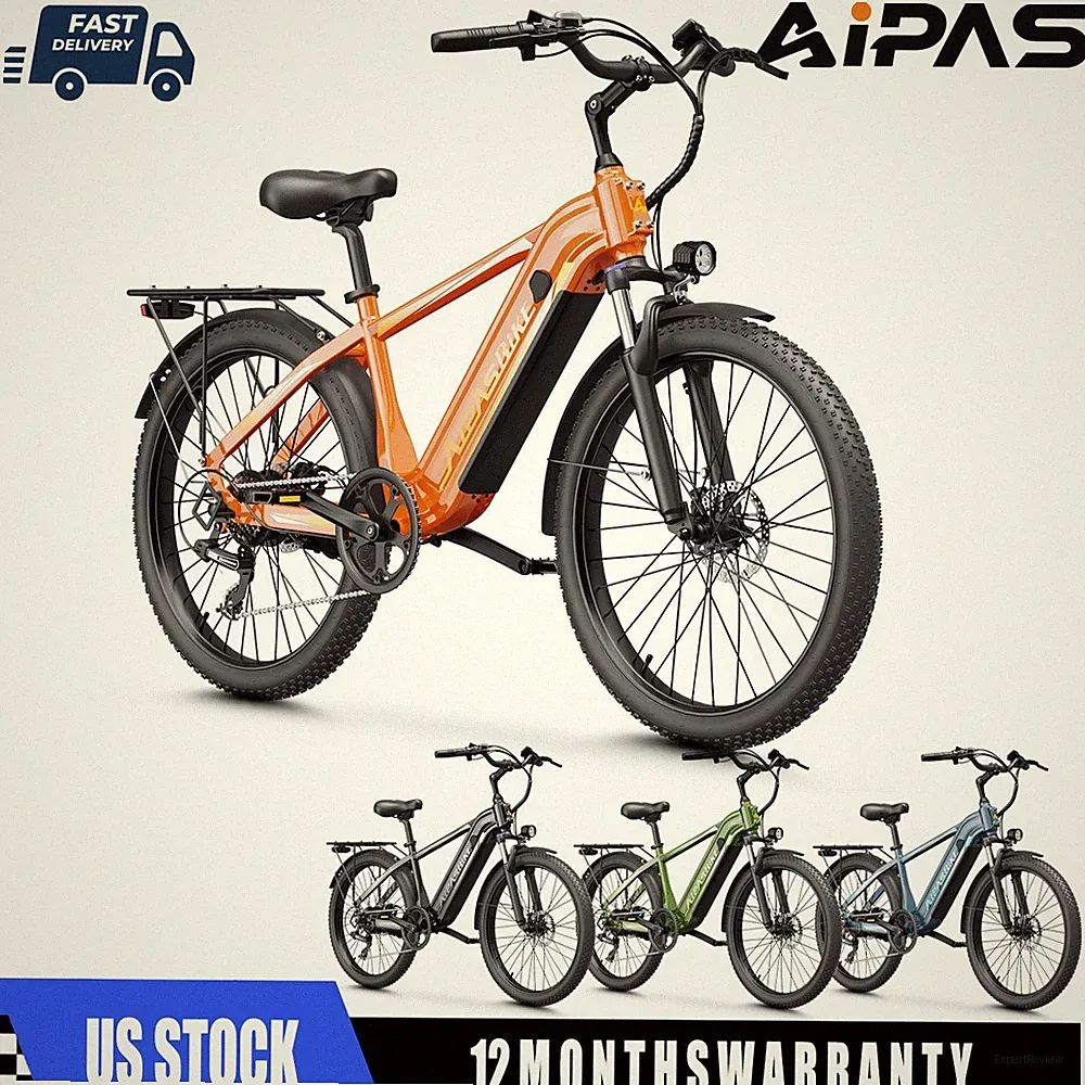 Aipas C2 MAX 1800W 24" Tire 48V 18AH Mountain Electric Bicycle 28MPH for Adult