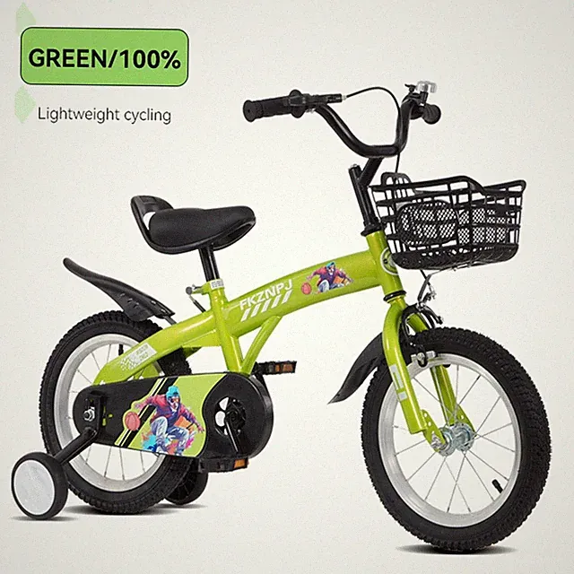 Children’s Bike 18 Inch Green Mtb Kids Bikes Adjustable Handlebar Removable