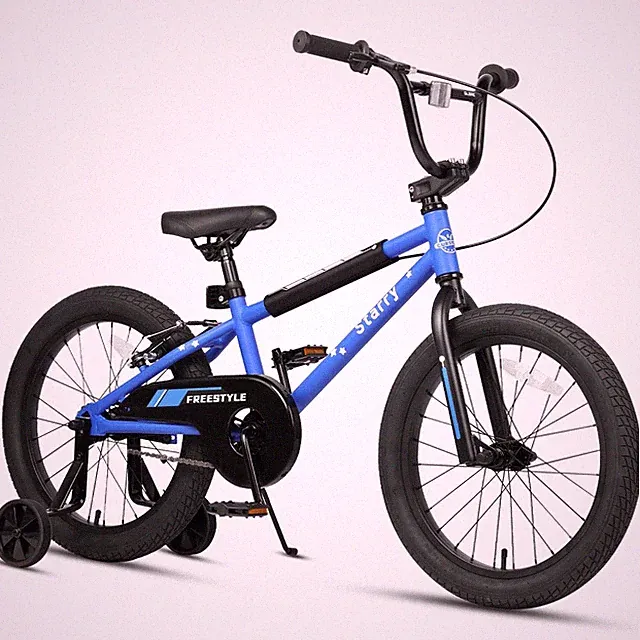 Kids Bike 18 Inch BMX Style Training Wheels Coaster Brake Navy cubsala Little