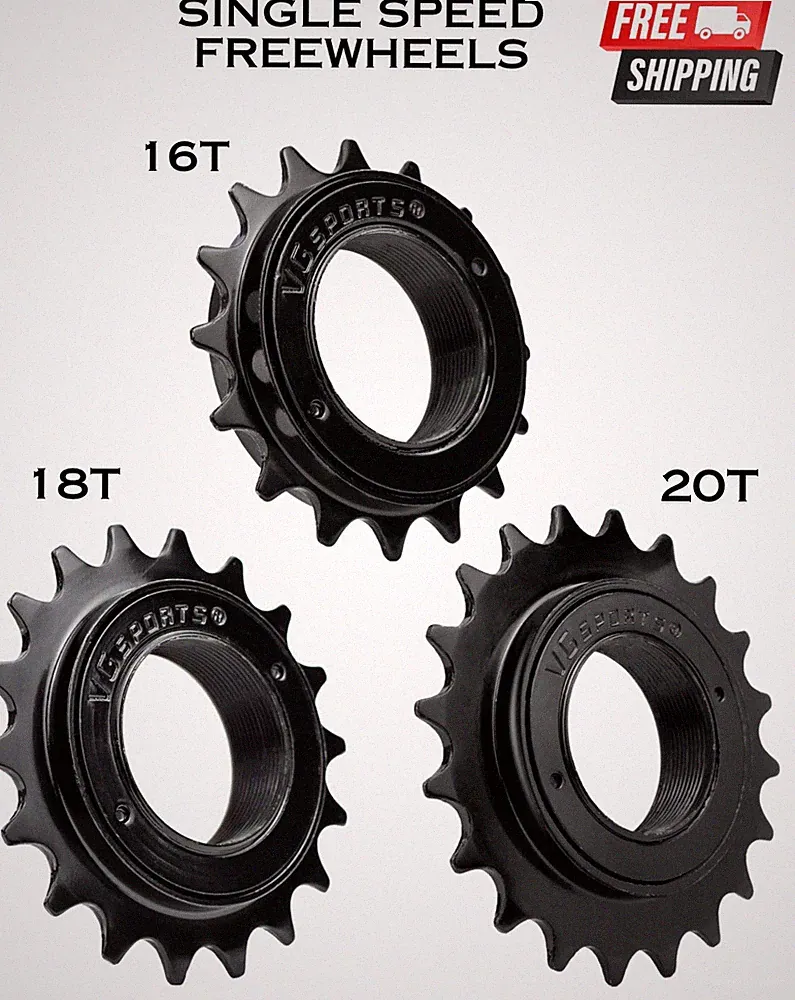 Single Speed Bike Freewheel One Speed BMX in 16t 18t 20t BLACK