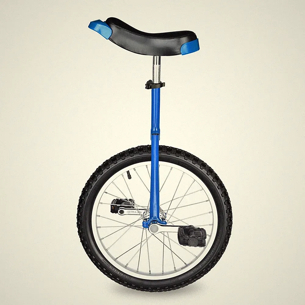 Yescom 18 In Wheel Outdoor Unicycle Fitness Bicycle Balance Training, Blue