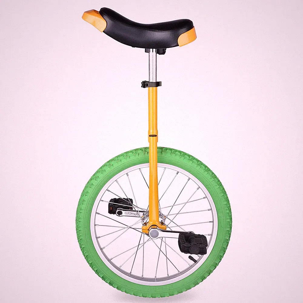 Yescom 18 In Wheel Outdoor Unicycle Fitness Bike Balance Training Yellow & Green
